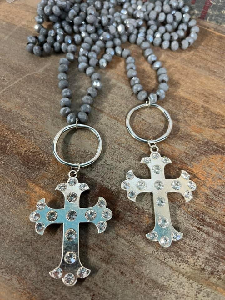 Beaded cross necklaces