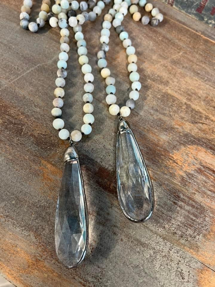 Natural stone gemstone pendant necklace