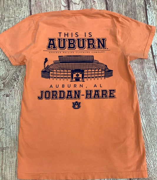 Orange comfort color Auburn Jordan-Hare stadium Tshirt