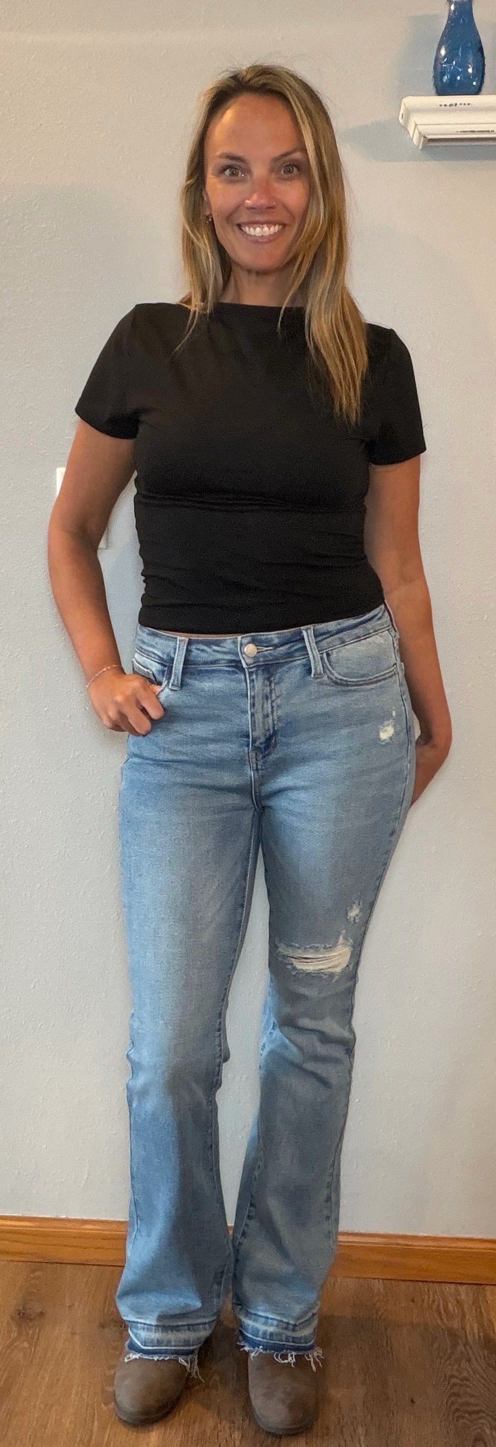 Judy Blue Rebel Hem Bootcut Jeans