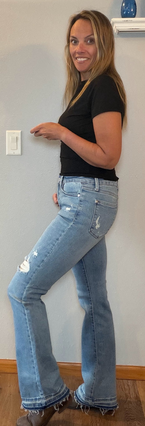 Judy Blue Rebel Hem Bootcut Jeans