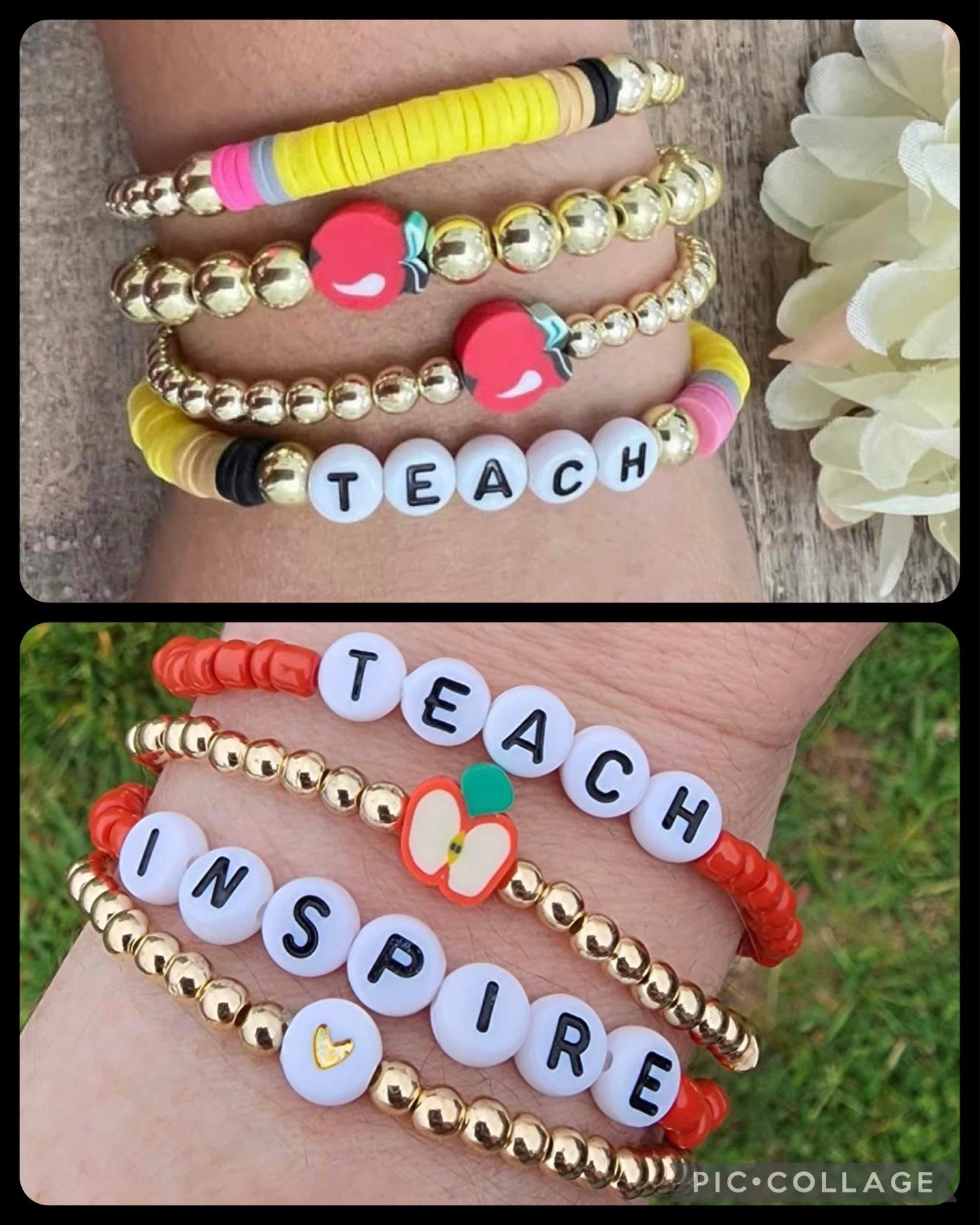 Beaded Teacher bracelet sets