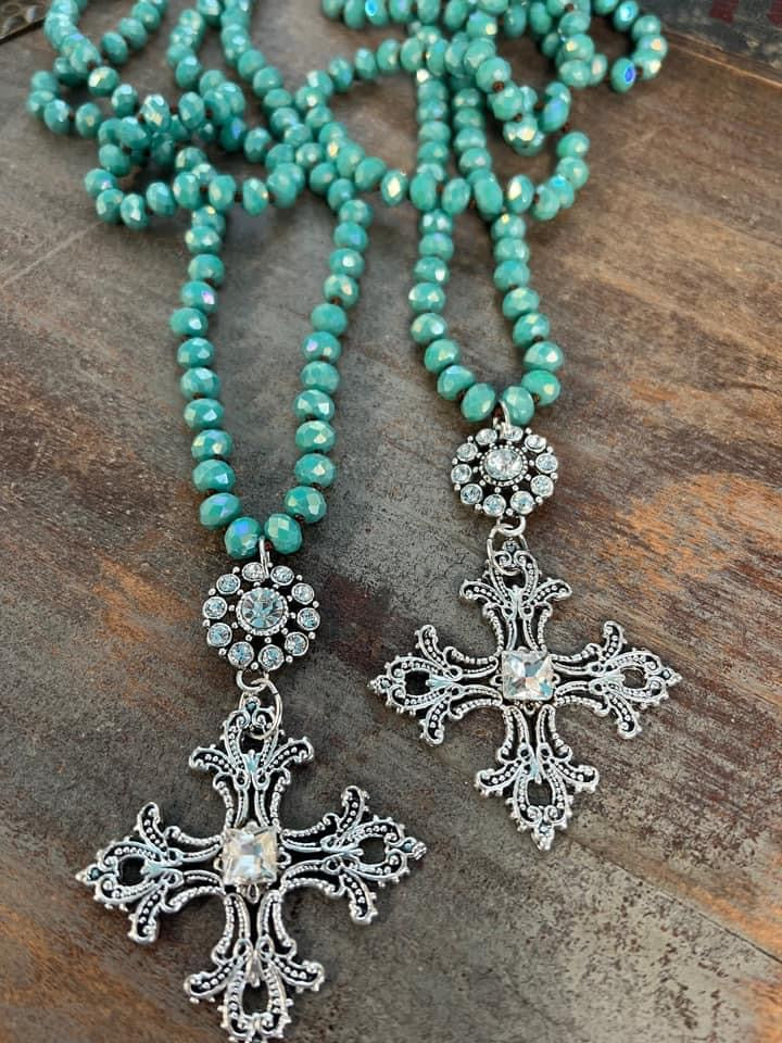 Beaded cross necklaces