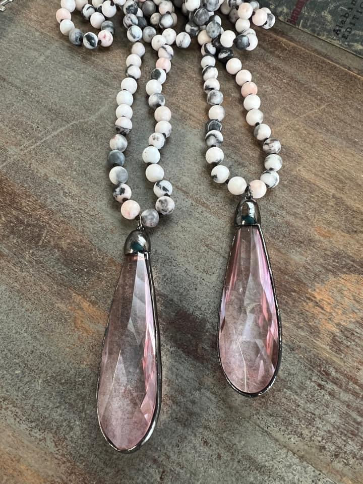 Natural stone gemstone pendant necklace