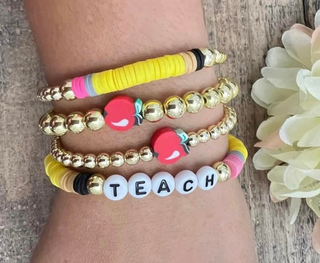 Beaded Teacher bracelet sets