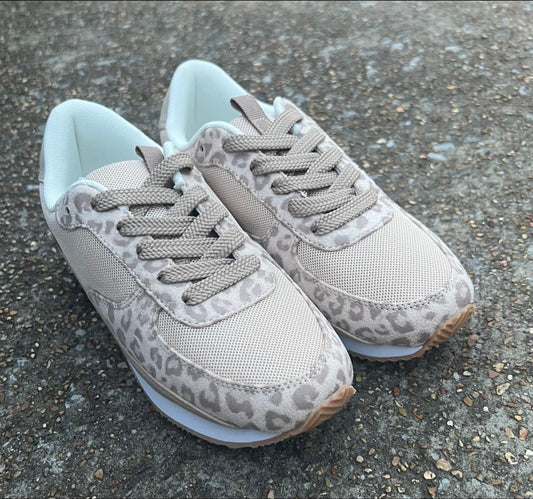 Very G cream leopard print “Runner 2” sneakers