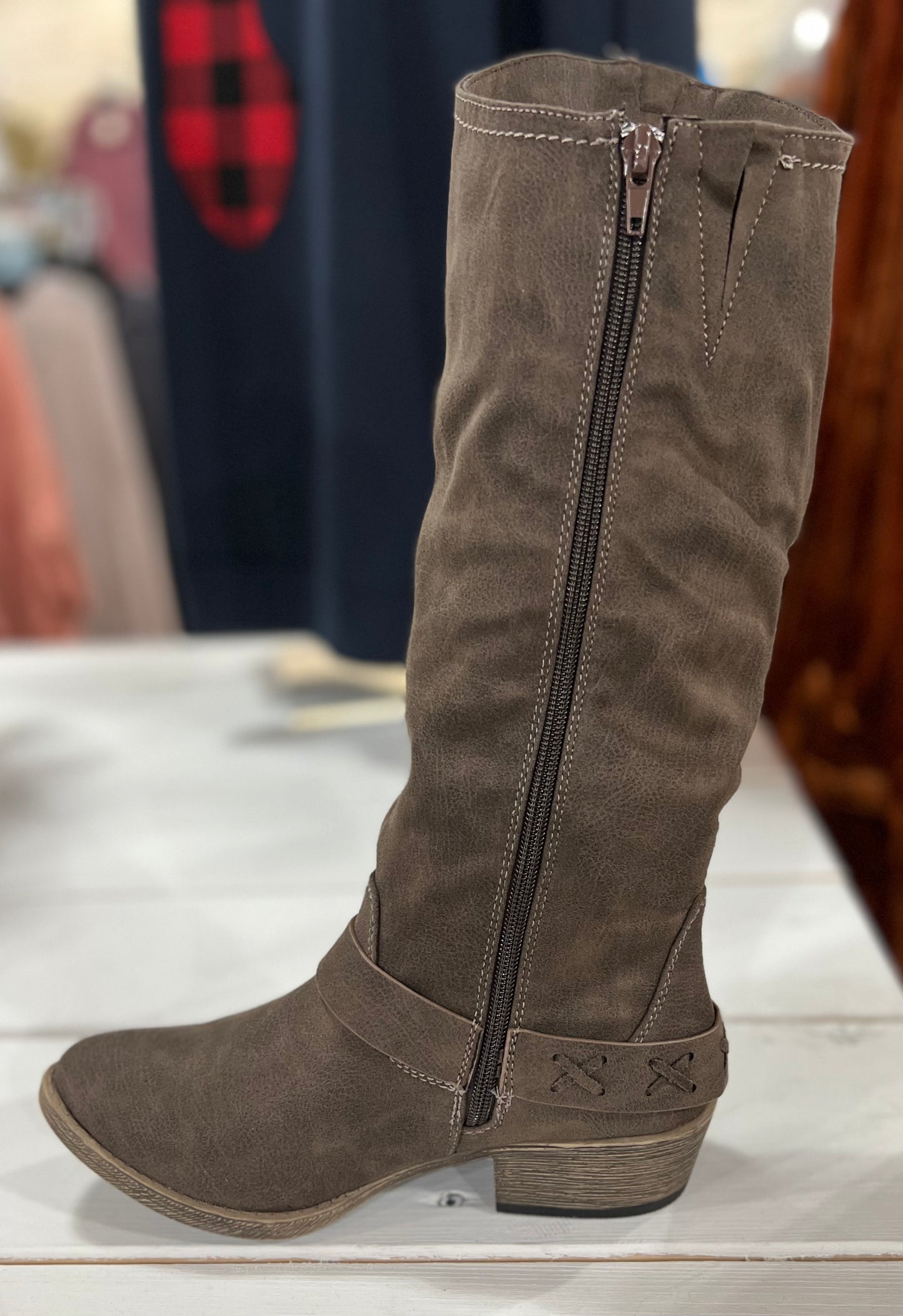Very G dark taupe “Merlot Tall” boots