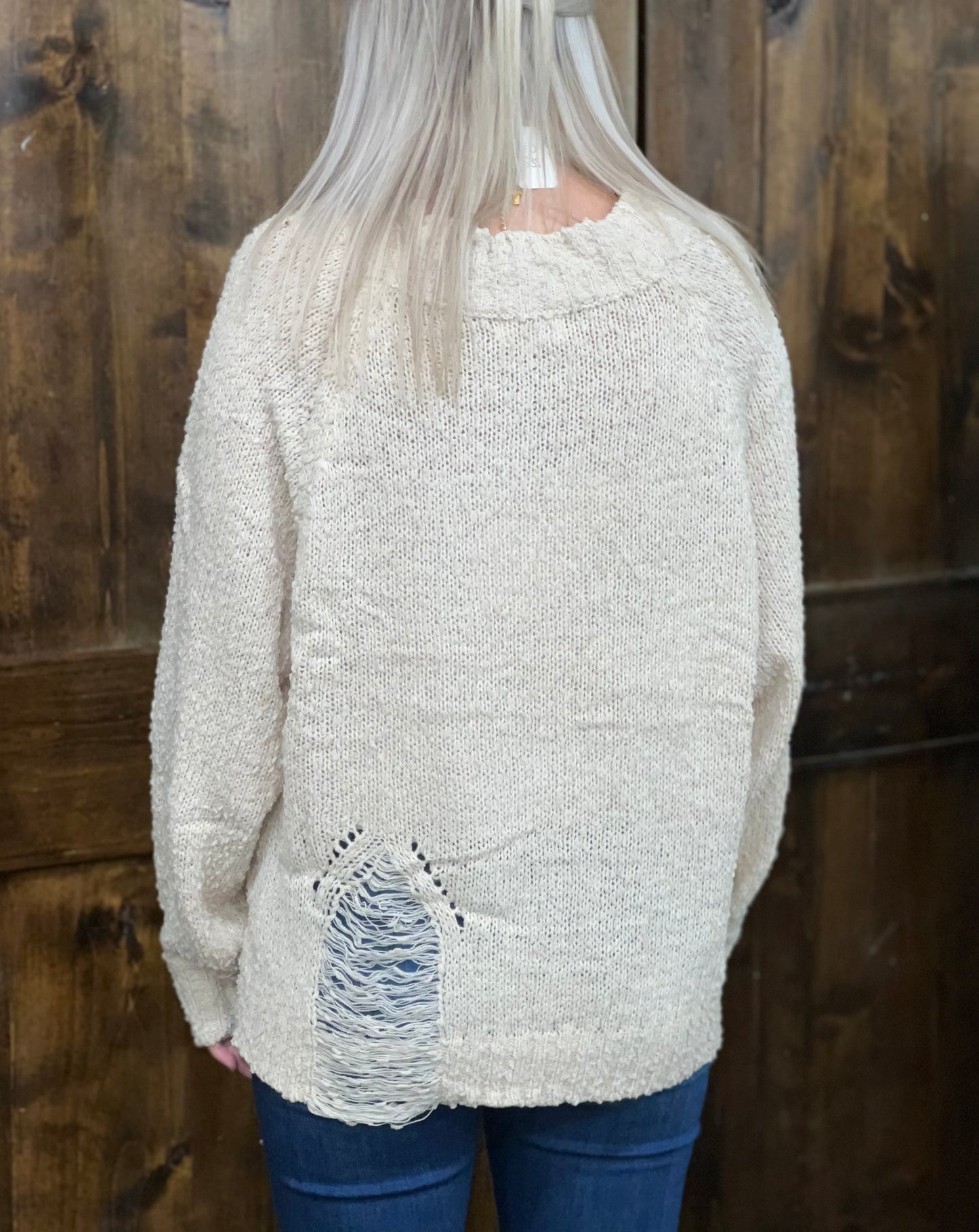 Umgee stone distressed sweater