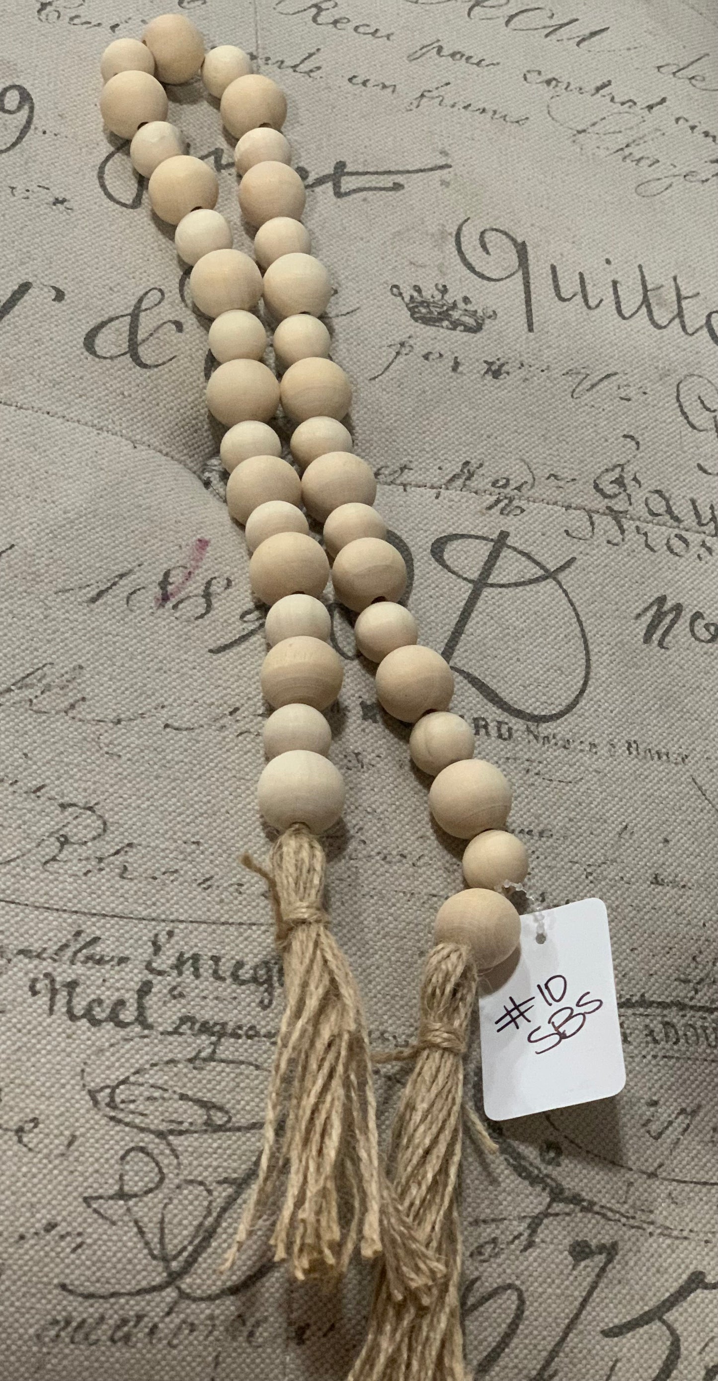 Wood bead Garland